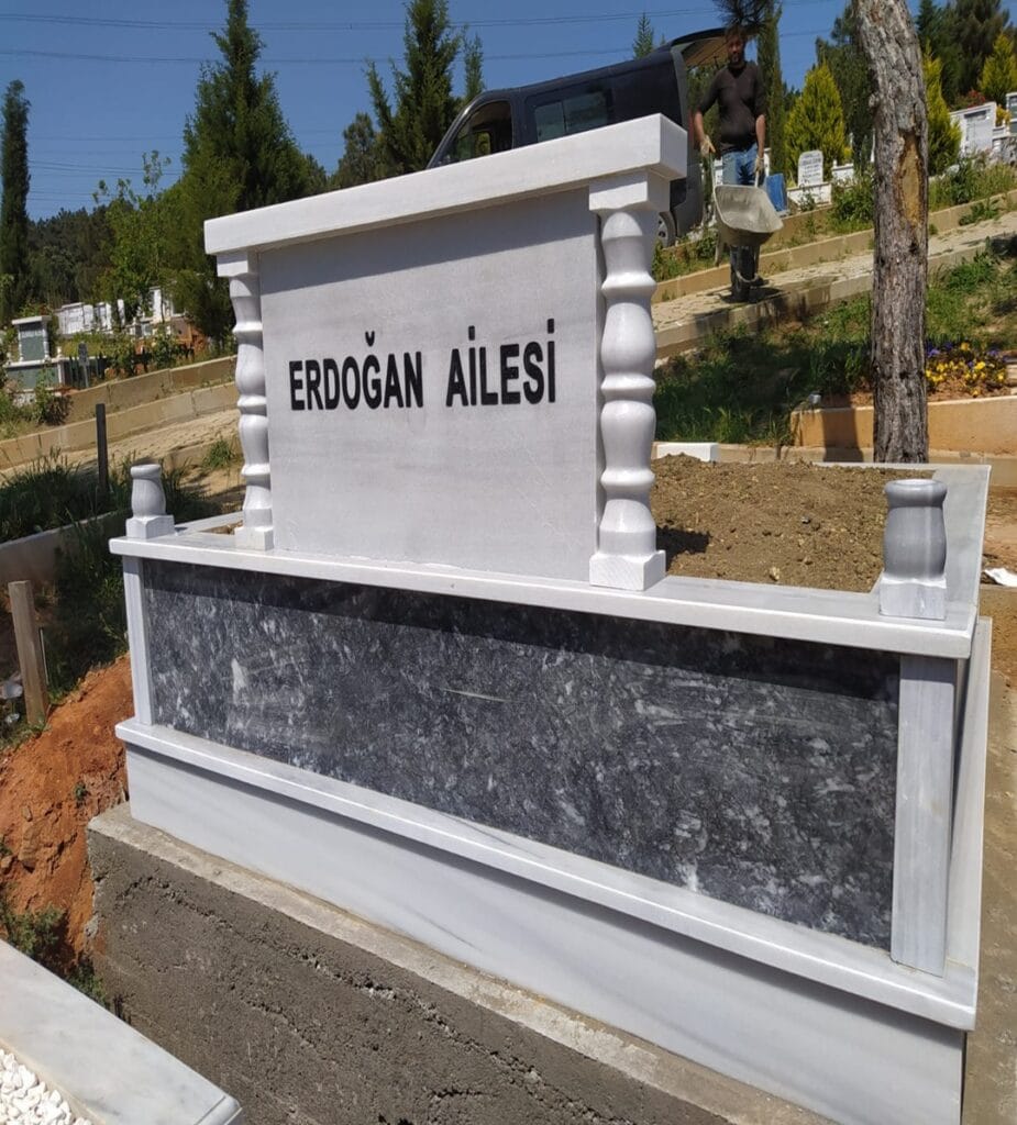 İki Kişilik Gövde Granit Mermer Mezar